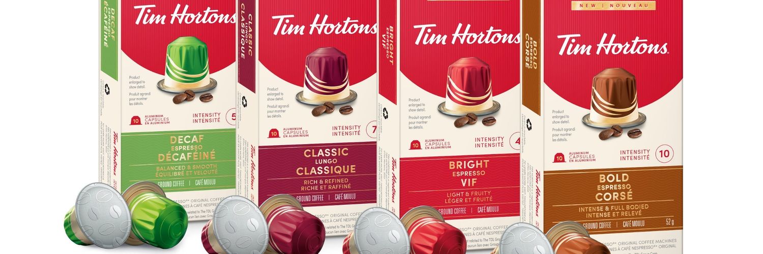 Tim Hortons® Espresso Capsules, compatible with Nespresso® Original Line Coffee Machines, available soon at grocery stores and participating Tims restaurants